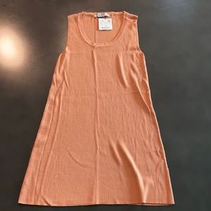 ZARA, coral ribbed tank tunic